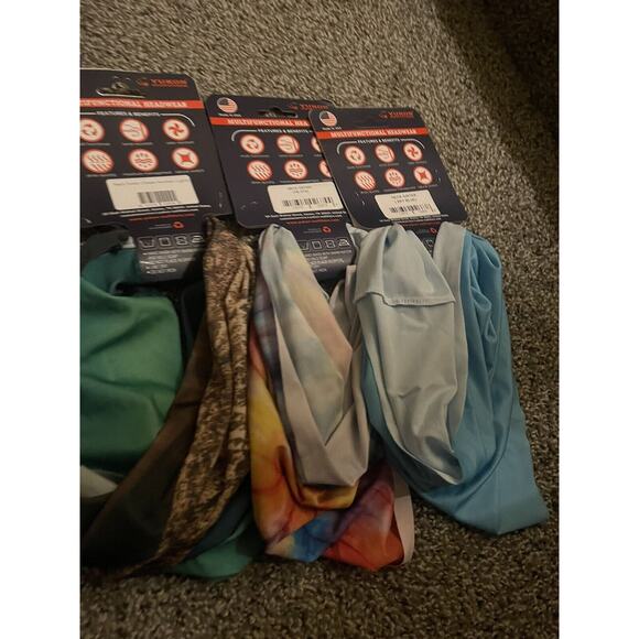 YUKON OUTFITTERS Sun Protection SPF 50 Lot 3 Sky Blue Hiking Tie Dye - Picture 2 of 6